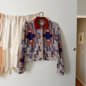 Brixton Trail Terry Cloth Trucker Jacket - Electric Indigo